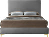 Geri Grey Velvet Queen Bed - Royal Furniture & Gifts (MI) - Multi Location