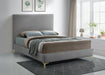 Geri Grey Velvet Queen Bed - Royal Furniture & Gifts (MI) - Multi Location