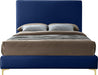 Geri Navy Velvet King Bed - Royal Furniture & Gifts (MI) - Multi Location