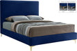Geri Navy Velvet King Bed - Royal Furniture & Gifts (MI) - Multi Location