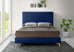 Geri Navy Velvet King Bed - Royal Furniture & Gifts (MI) - Multi Location