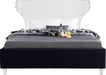 Ghost Black Velvet Queen Bed - Royal Furniture & Gifts (MI) - Multi Location