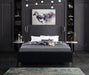 Ghost Black Velvet Queen Bed - Royal Furniture & Gifts (MI) - Multi Location