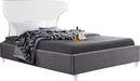 Ghost Grey Velvet King Bed - Royal Furniture & Gifts (MI) - Multi Location