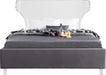 Ghost Grey Velvet King Bed - Royal Furniture & Gifts (MI) - Multi Location