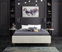 Ghost Cream Velvet Queen Bed - Royal Furniture & Gifts (MI) - Multi Location