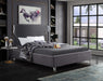 Ghost Grey Velvet King Bed - Royal Furniture & Gifts (MI) - Multi Location