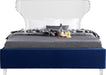 Ghost Navy Velvet King Bed - Royal Furniture & Gifts (MI) - Multi Location