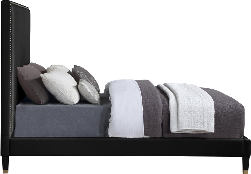 Harlie Black Velvet King Bed - Royal Furniture & Gifts (MI) - Multi Location