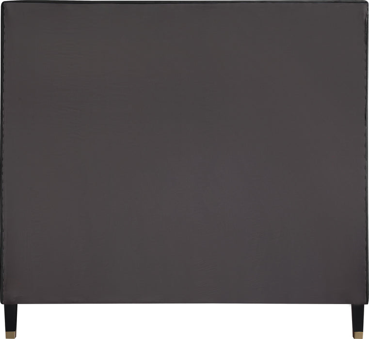 Harlie Black Velvet King Bed - Royal Furniture & Gifts (MI) - Multi Location