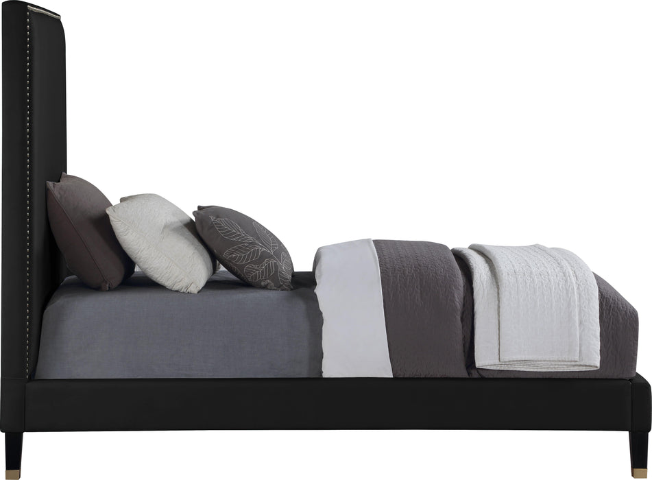 Harlie Black Velvet Twin Bed - Royal Furniture & Gifts (MI) - Multi Location