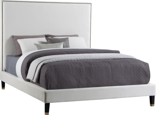 Harlie Cream Velvet King Bed - Royal Furniture & Gifts (MI) - Multi Location