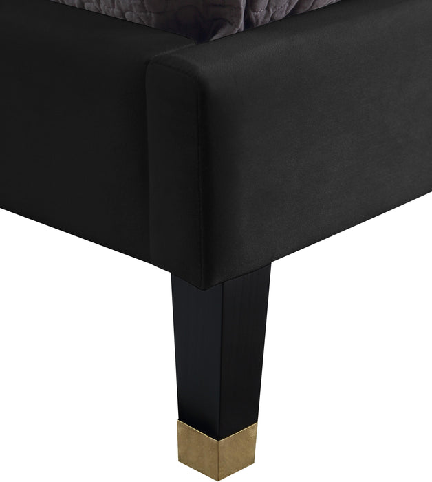 Harlie Black Velvet Queen Bed - Royal Furniture & Gifts (MI) - Multi Location