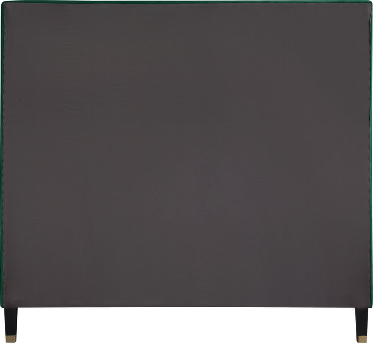 Harlie Green Velvet Queen Bed - Royal Furniture & Gifts (MI) - Multi Location