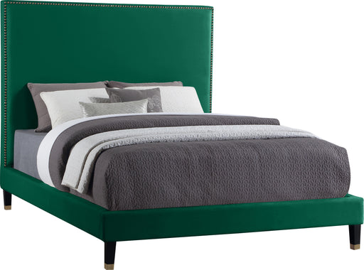 Harlie Green Velvet King Bed - Royal Furniture & Gifts (MI) - Multi Location