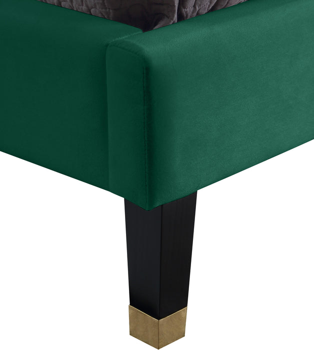 Harlie Green Velvet Queen Bed - Royal Furniture & Gifts (MI) - Multi Location