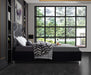 Ghost Black Velvet Queen Bed - Royal Furniture & Gifts (MI) - Multi Location