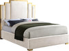 Hugo Cream Velvet Queen Bed - Royal Furniture & Gifts (MI) - Multi Location