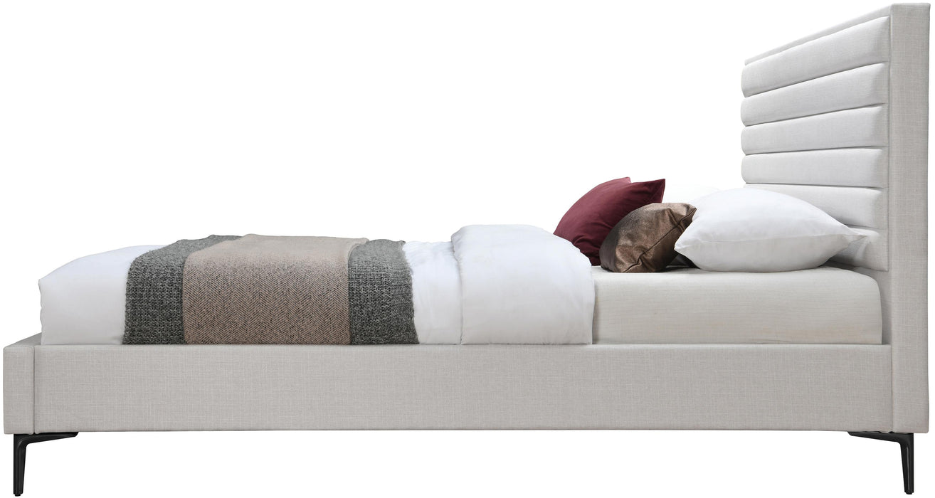 Hunter Cream Linen King Bed - Royal Furniture & Gifts (MI) - Multi Location