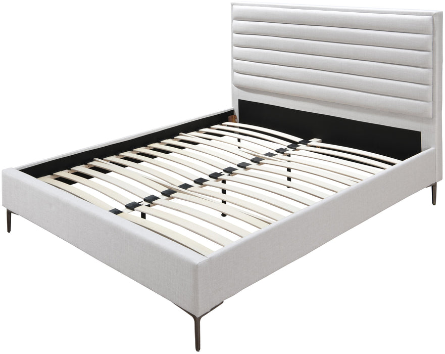 Hunter Cream Linen King Bed - Royal Furniture & Gifts (MI) - Multi Location