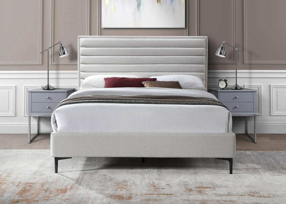Hunter Cream Linen King Bed - Royal Furniture & Gifts (MI) - Multi Location