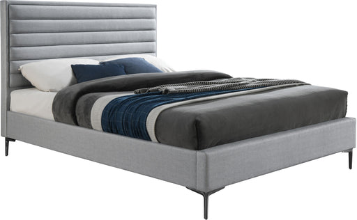 Hunter Grey Linen King Bed - Royal Furniture & Gifts (MI) - Multi Location