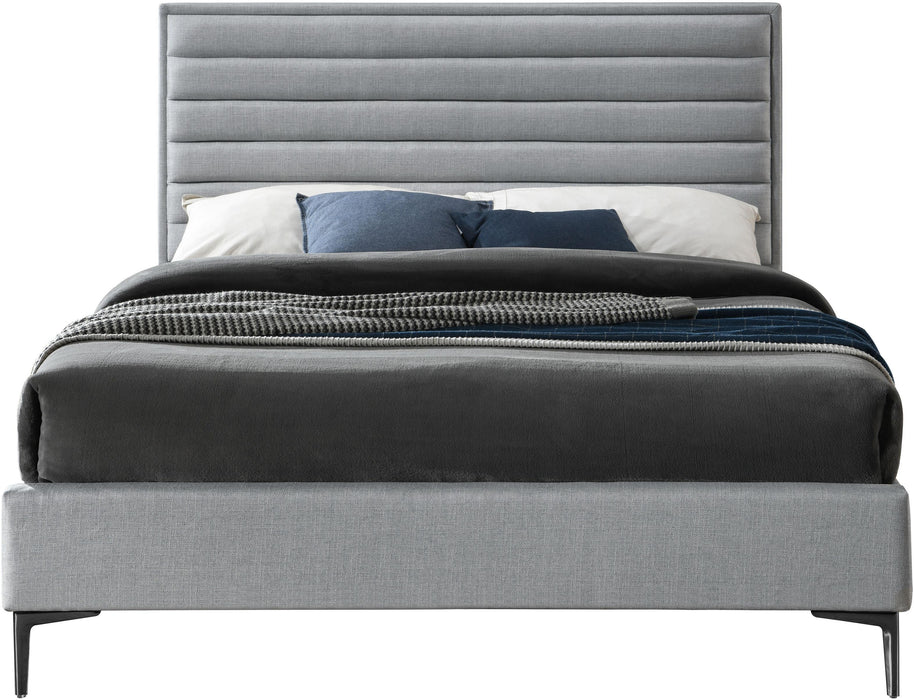 Hunter Grey Linen King Bed - Royal Furniture & Gifts (MI) - Multi Location