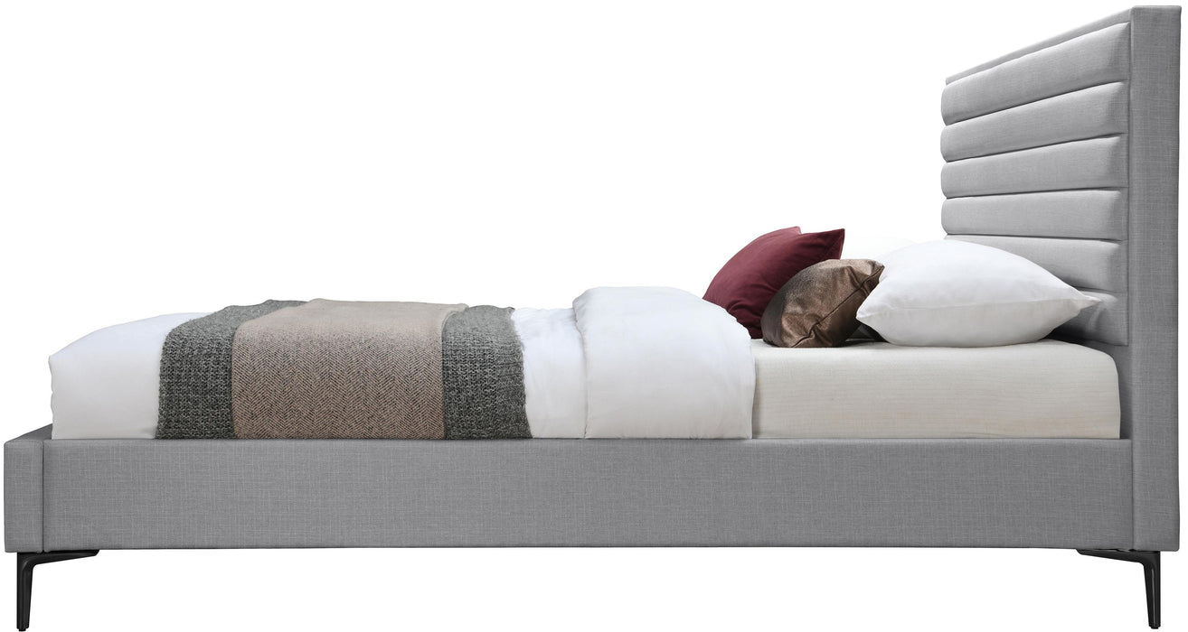 Hunter Grey Linen King Bed - Royal Furniture & Gifts (MI) - Multi Location