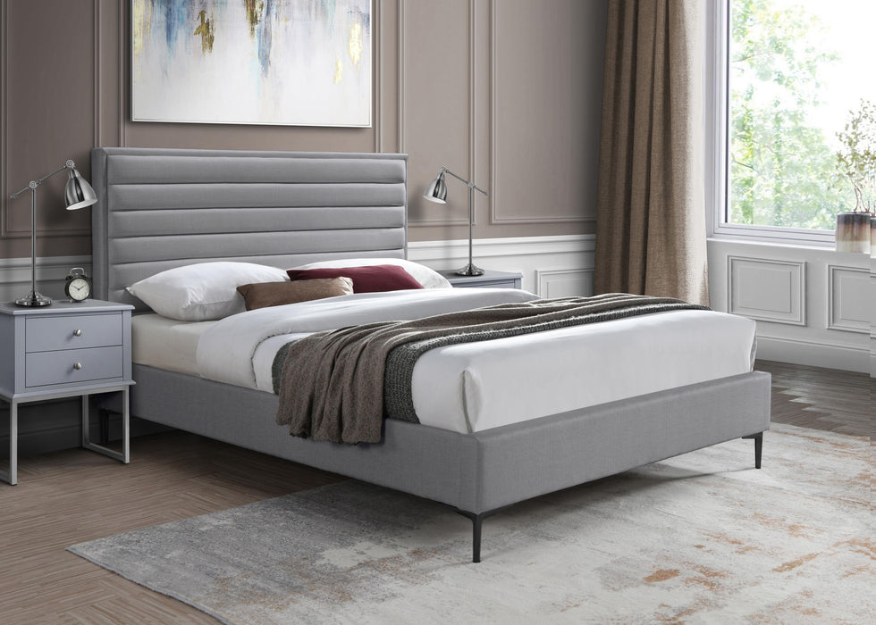 Hunter Grey Linen King Bed - Royal Furniture & Gifts (MI) - Multi Location