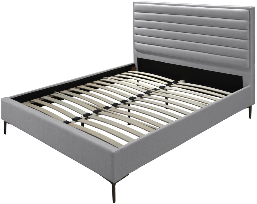 Hunter Grey Linen King Bed - Royal Furniture & Gifts (MI) - Multi Location