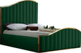 Jolie Green Velvet Queen Bed (3 Boxes) - Royal Furniture & Gifts (MI) - Multi Location