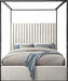 Jax Cream Velvet Queen Bed - Royal Furniture & Gifts (MI) - Multi Location