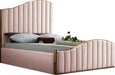 Jolie Pink Velvet Queen Bed (3 Boxes) - Royal Furniture & Gifts (MI) - Multi Location