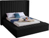 Kiki Black Velvet King Bed (3 Boxes) - Royal Furniture & Gifts (MI) - Multi Location