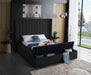 Kiki Black Velvet Queen Bed (3 Boxes) - Royal Furniture & Gifts (MI) - Multi Location