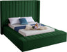 Kiki Green Velvet Queen Bed (3 Boxes) - Royal Furniture & Gifts (MI) - Multi Location