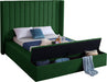 Kiki Green Velvet Queen Bed (3 Boxes) - Royal Furniture & Gifts (MI) - Multi Location