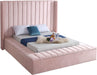 Kiki Pink Velvet Queen Bed (3 Boxes) - Royal Furniture & Gifts (MI) - Multi Location