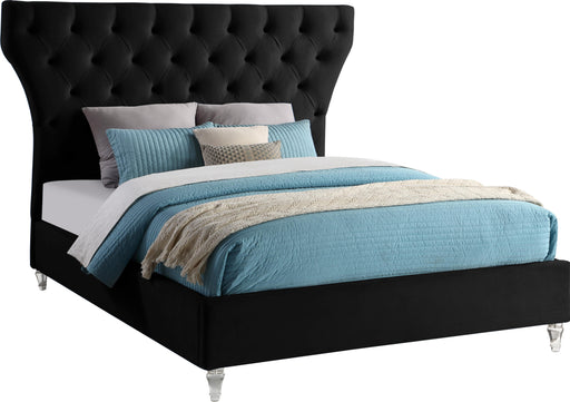 Kira Black Velvet Queen Bed - Royal Furniture & Gifts (MI) - Multi Location