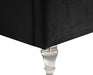 Kira Black Velvet Queen Bed - Royal Furniture & Gifts (MI) - Multi Location