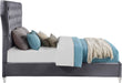 Kira Grey Velvet Queen Bed - Royal Furniture & Gifts (MI) - Multi Location