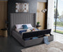 Kiki Grey Velvet King Bed (3 Boxes) - Royal Furniture & Gifts (MI) - Multi Location