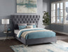 Kira Grey Velvet Queen Bed - Royal Furniture & Gifts (MI) - Multi Location