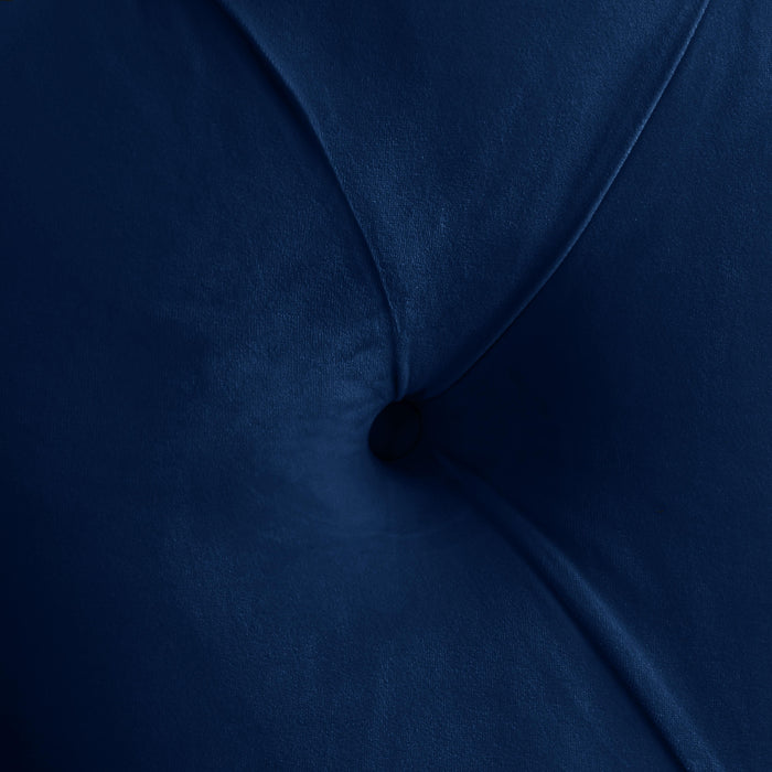 Kira Navy Velvet Queen Bed - Royal Furniture & Gifts (MI) - Multi Location