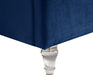 Kira Navy Velvet Queen Bed - Royal Furniture & Gifts (MI) - Multi Location
