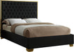 Lana Black Velvet King Bed - Royal Furniture & Gifts (MI) - Multi Location