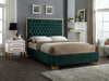 Lana Green Velvet King Bed - Royal Furniture & Gifts (MI) - Multi Location