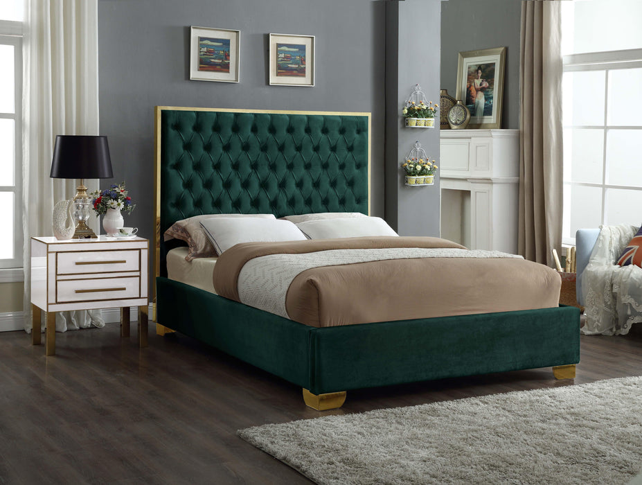 Lana Green Velvet King Bed - Royal Furniture & Gifts (MI) - Multi Location