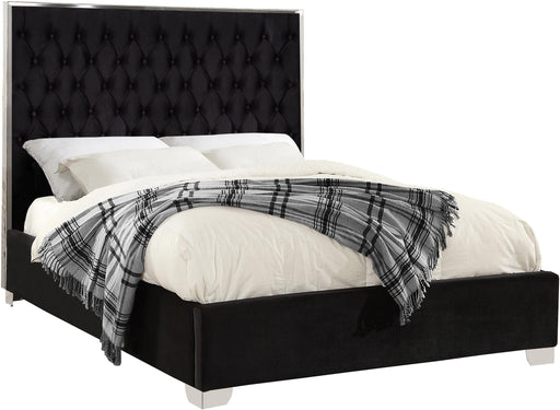 Lexi Black Velvet Queen Bed - Royal Furniture & Gifts (MI) - Multi Location