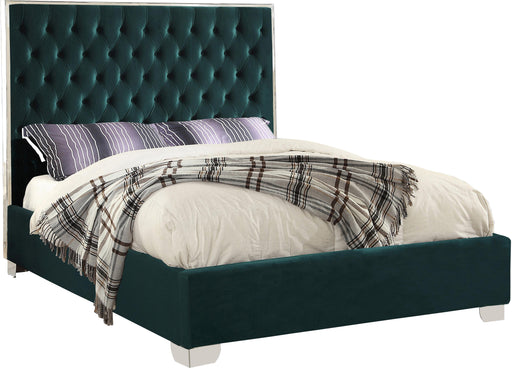Lexi Green Velvet Queen Bed - Royal Furniture & Gifts (MI) - Multi Location